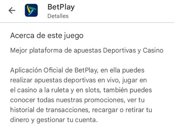 Para descargar Betplay en dispositivo Android